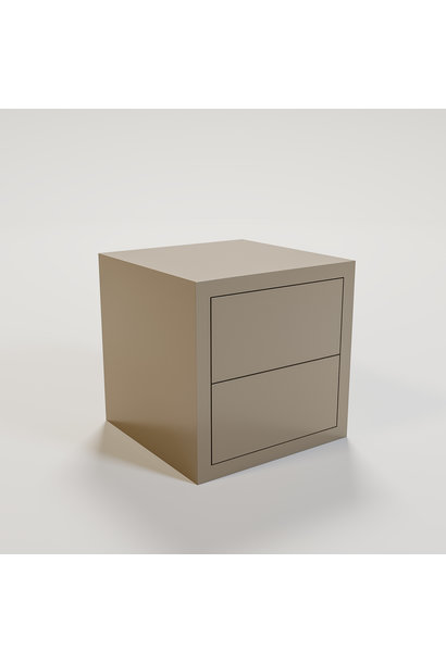 JAMES Night stand 50x50cm mat taupe