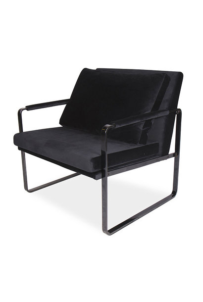 MILO Arm Chair Black Velvet