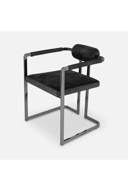 MILO Dining Chair Graphite Velvet
