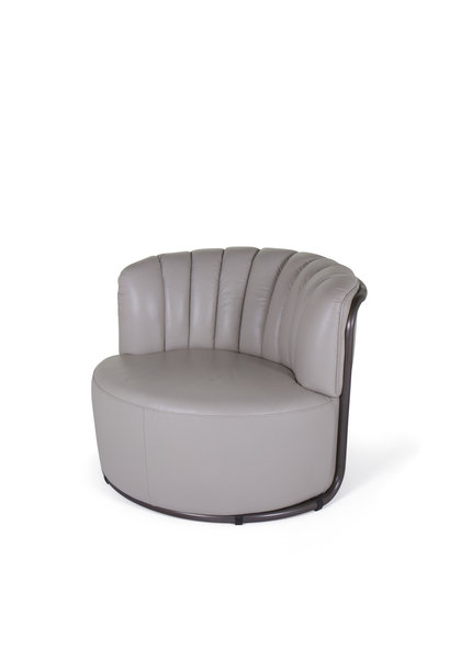MONTI Arm Chair Cappuccino White Leather